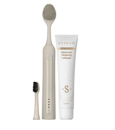 SEYSSO Basic Color Stone Beige Beauty Collection sonic brush with facial tip