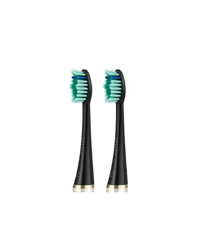 SEYSSO Gold Black Anti-plaque – Replacement Brush Heads (2 pcs)