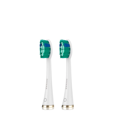 SEYSSO Gold White Whitening – Replacement Brush Heads for SEYSSO Sonic Toothbrush – 2 pcs