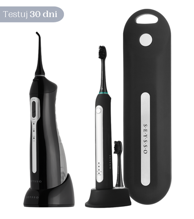 SEYSSO Carbon Set: Sonic Toothbrush SEYSSO Professional and SEYSSO Carbon Wireless Irrigator
