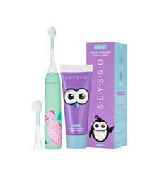 SEYSSO Kids Dinosaur Coral Sonic Toothbrush Set for Kids 3+ and SEYSSO Kids toothpaste