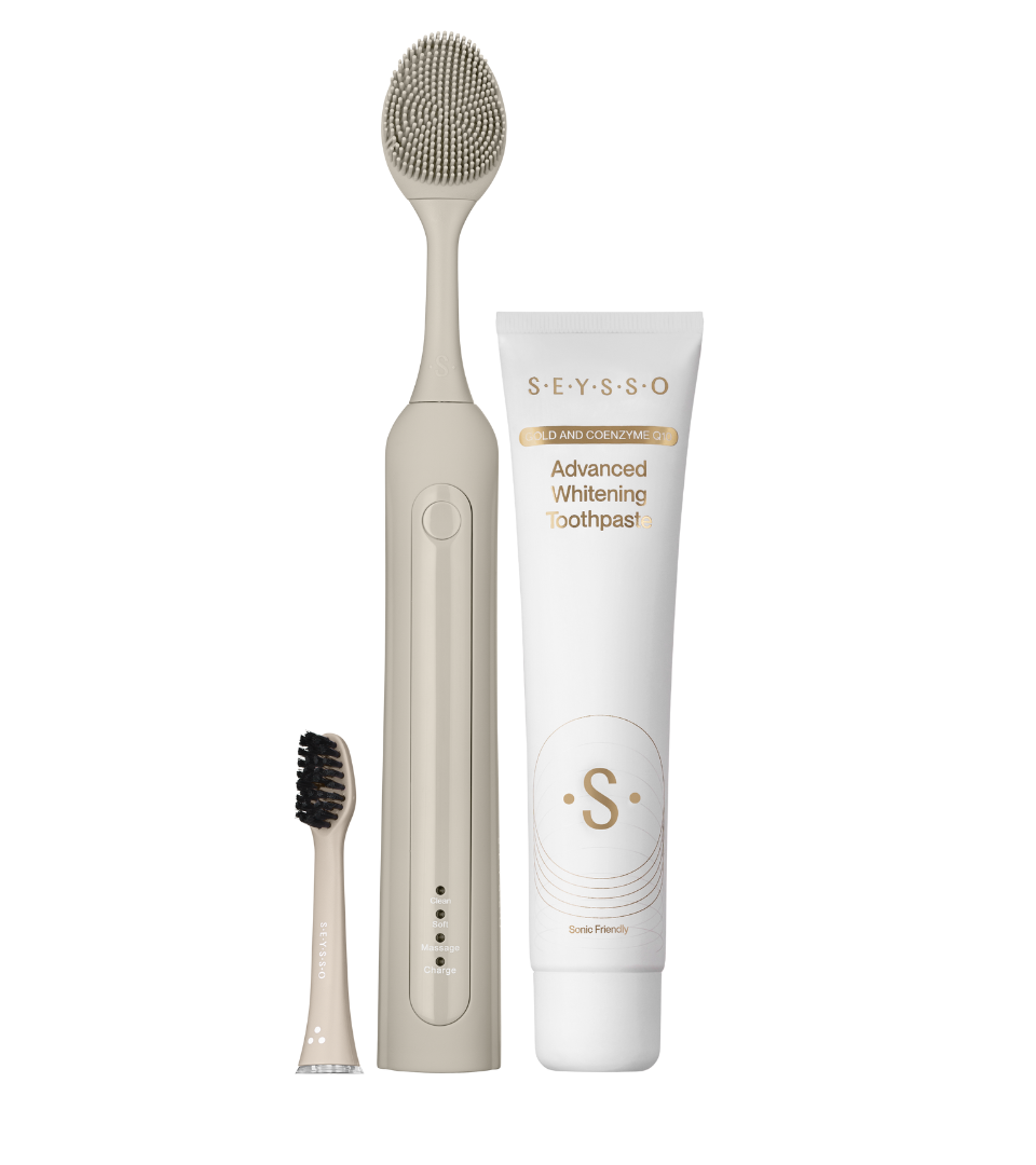 SEYSSO Basic Color Stone Beige Beauty Collection sonic brush with facial tip