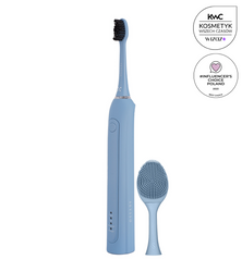 SEYSSO Basic Color Blue Sky sonic toothbrush set with facial brush tip