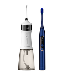Zestaw szczoteczka SEYSSO Hypertech Infinity i SEYSSO Edge Nova White bezprzewodowy irygator do zębów 