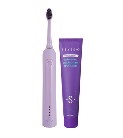 SEYSSO Basic Color Lavender Set – Sonic Toothbrush & SEYSSO Color Refreshing Blackcurrant Toothpaste