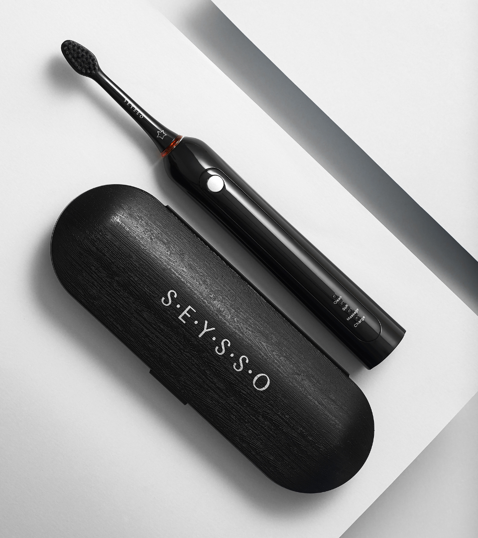 SEYSSO Carbon Basic Black Szczoteczka soniczna z etui podróżnym