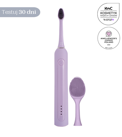 SEYSSO Basic Color Lavender sonic toothbrush set with facial brush tip
