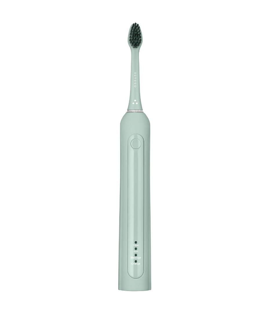 SEYSSO Basic Color Aqua Grey Beauty Collection sonic toothbrush with facial tip