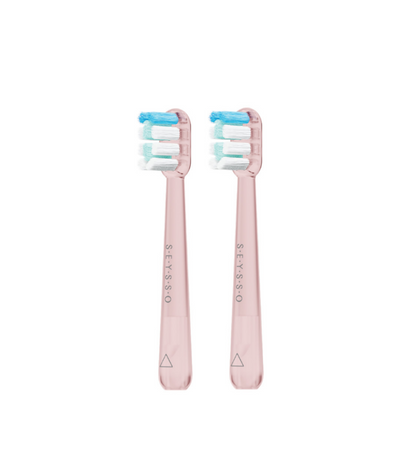 SEYSSO Junior Deep Clean Pink Sonic Toothbrush Heads – 2 pcs