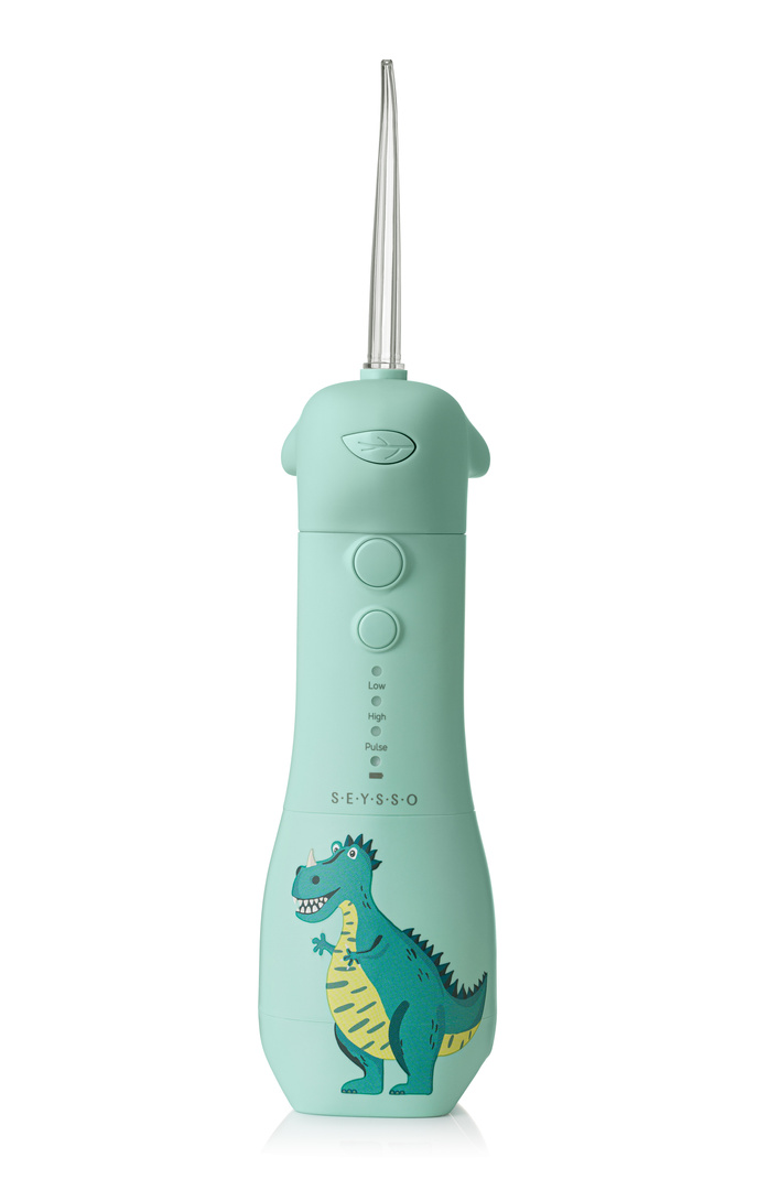 SEYSSO Kids Dinosaur Turquoise Water Flosser for Children 4+