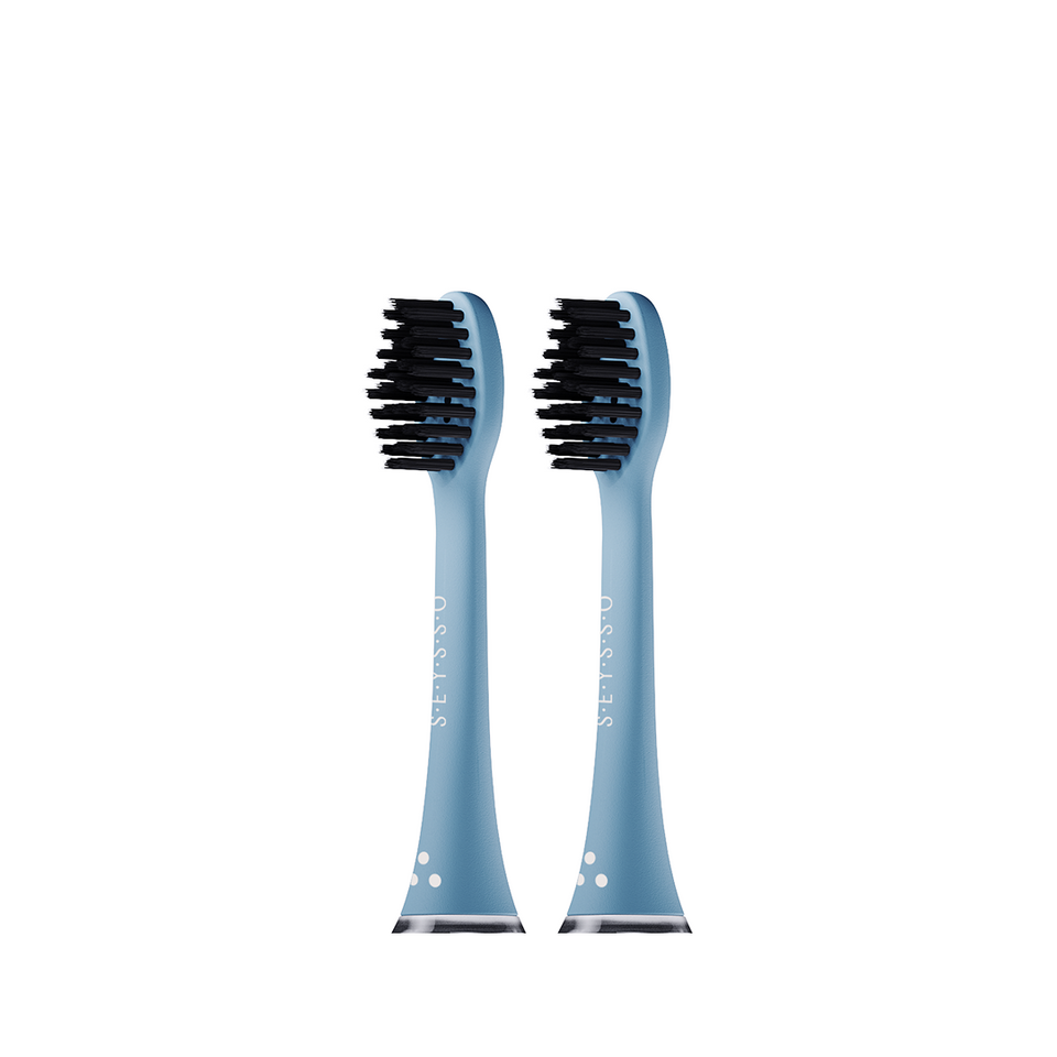 SEYSSO Color Professional Sky Blue Sonic Toothbrush Heads – 2 pcs