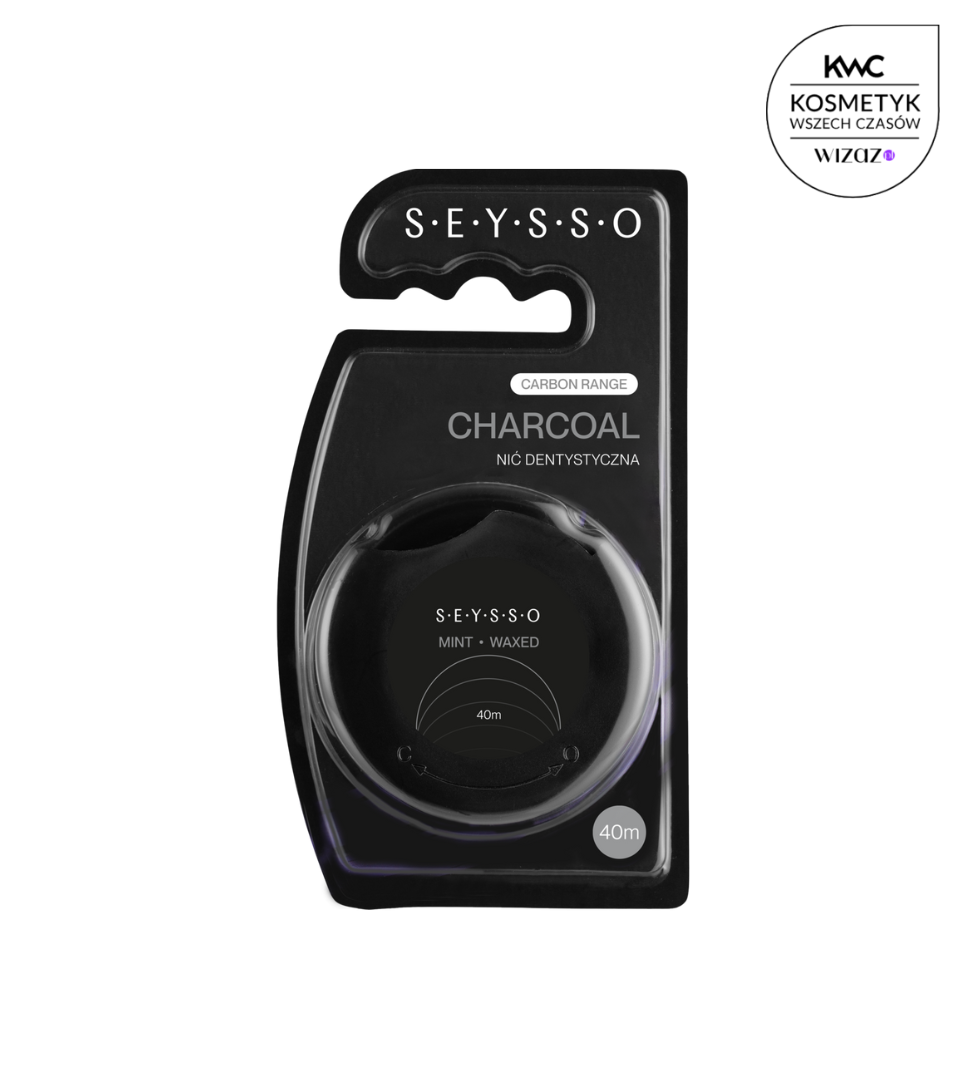 SEYSSO Carbon Dental Floss with Activated Charcoal – 40 m