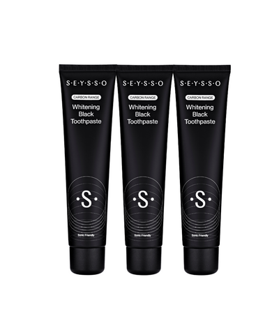 Zestaw 3 pasty do zębów SEYSSO Carbon Black z Węglem Aktywnym